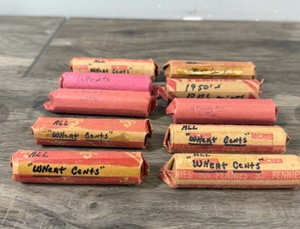 10 - Rolls of Wheat Pennies