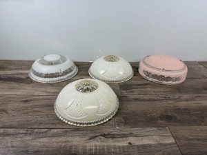 4 - Vintage Glass Ceiling Light Shades