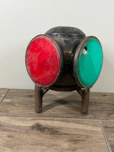 Vintage Adlake 4-way railroad switch and signal lamp