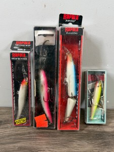 4 - Rapala Fishing Lures in Boxes