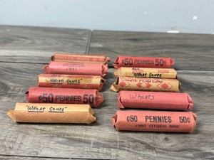 10 - Rolls of Wheat Pennies