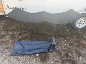 Outdoor multi-seat folding bench, often referred to as a sideline bench, multi-person camp chair, or folding couch