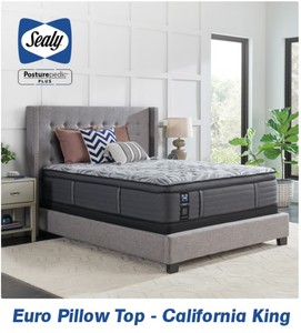 Sealy Posturepedic Plus Firm Euro Pillow Top California King Mattress - MSRP $1,799.00 - No Reserve