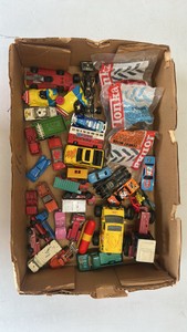 Diecast lot, trucks, cars, Tonka, tractor