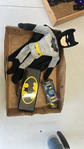 Batman, plushy and pencil case and watch lot