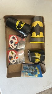 Batman lot, mugs, coffee, mug, notebook, temporary, tattoos