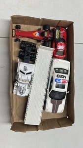 Diecast lot semi truck, police car, dragster viper