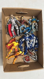 Marvel action figure lot parts, Spider-Man, wolverine, X-Men