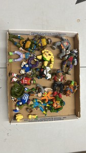 teenage Mutant Ninja Turtles lot, vintage TMNT, parts, action figure figures lot