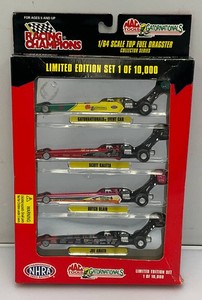 Vintage Collectible Mac Tools Gatornationals Die Cast Set Of 4 Miniature Top Fuel Dragsters