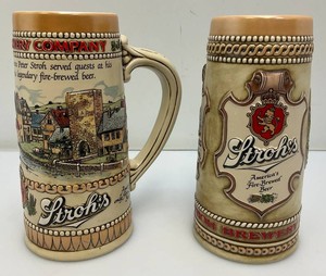 Vintage Collectible Strohs Beer Steins