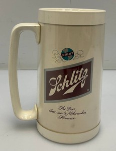 Vintage 1970s SCHLITZ Thermo-Serv Beer Mug