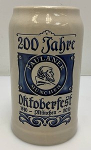 Oktoberfest Paulaner Beer Steins 200 Jahre OKTOBERFEST German Beer Mug (Could Only Get If You Were There) 7 12 Tall