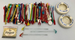 Misc. Vintage Beer Collectibles Including Pauli Girl Beer Pottery Ashtrays And More