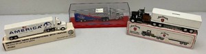 Misc. Collectible Miniature Die-Cast Semi Trailers Including Jim Beam, Coors Light And More