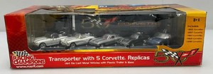 Vintage ERTL Brand 164 Scale Die Cast Corvette 50th Anniversary Transporter W5 Corvettes Set