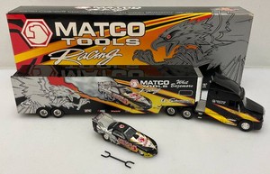 Collectible Racing Champions 164th Scale Die Cast (Schmacher) Matco Tools Racing Transporter And Funny Car