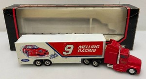 1991 Racing Champions 164th Scale Die Cast Cab Bill Elliott Melling  NASCAR Racing Team Transporter