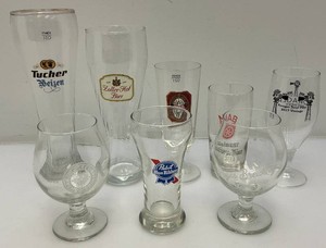 Misc. Collectible Beer Glasses Including PABST Blue Ribbon