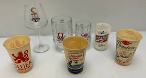 Miusc. Collectible Vintage Wax Beer Cups Including HAMMS And More