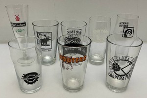 Misc. Collectible Beer Glasses Including HOOTERS And More