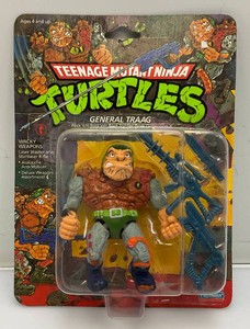 1989 Teenage Mutant Ninja Turtles (General Traag) Action Figure On Original Card NOS