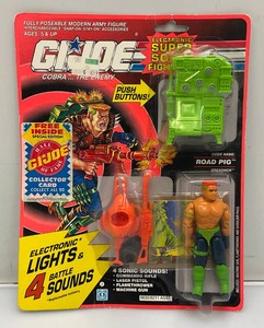 1990 GI Joe Electronic Sonic Fighter Road Pig Action Figure On Original Card NOS