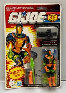 1990 Hasbro GI JOE Cobra B.A.T. (Battle Android Trooper) On Original Card NOS