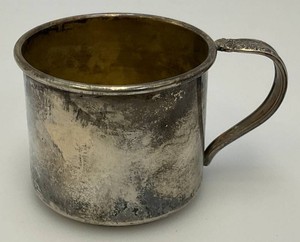 Vintage Prelude International STERLING SILVER Sanitary Sealed Edge Baby Cup 55.87 Grams