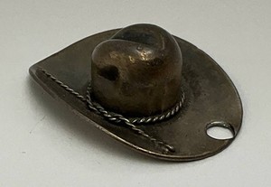Vintage Sterling Silver Cowboy Hat Pendant 10.02 Grams