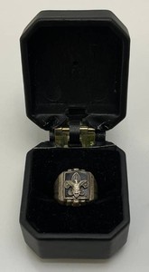 Vintage STERLING SILVER Boy Scouts Ring With Onyx 8.86 Grams