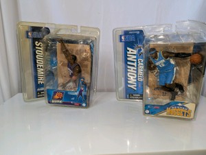McFarlane Toys NBA Sports Picks action figures  Amare Stoudemire (Series 9, Phoenix Suns) and Carmelo Anthony (Series 11, Denver Nuggets)