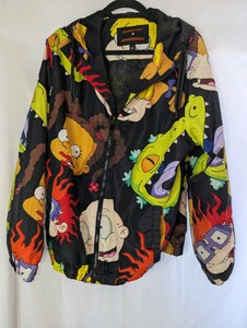 Members Only x Nickelodeon Rugrats all-over print windbreaker jacket, size L