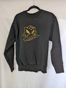 1990s ProDuck Mighty Ducks black crewneck sweatshirt, size tag missing