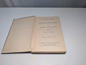 Antique 1896 edition of The Doctrines and Discipline of the Methodist Episcopal Church Book