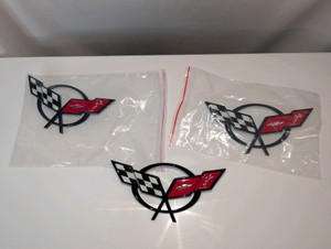 (3) 1997-2004 C5 Chevrolet Corvette Replacement plastic 3D emblems