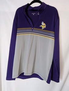 Antigua Minnesota Vikings Pace Quarter-Zip Pullover Jacket, XL