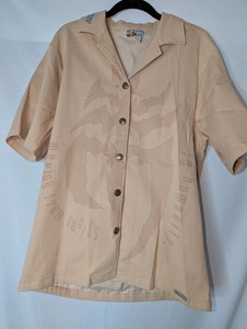 Very Rare Cyber Embossed Button Up shirt, size L (MSRP $140)