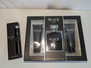 Black Intense Eau de Toilette for men gift set and travel spray, NIB
