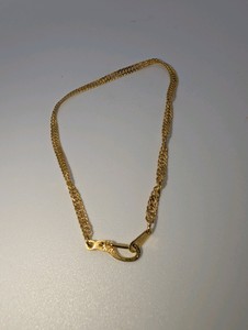 14k Gold Plated curb link chain bracelet, 7.5