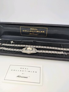 Real Collectibles by Adrienne faux-diamond Watch and Tennis Bracelet Set, NIB