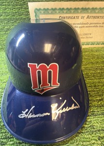 Harmon Killebrew Signed Minnesota Twins Souvenir Mini Helmet, COA - Nice Auto 