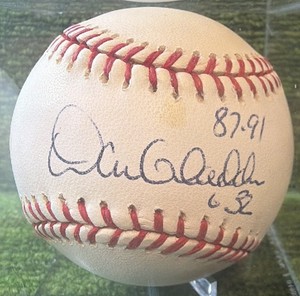 Dan Gladden 8791 Minnesota Twins  Autographed Rawlings Official MLB Baseball 32