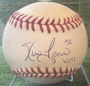 Kevin Tapani Minnesota Twins #36 Autographed Baseball Inscribed WS91 (World Series Champion)