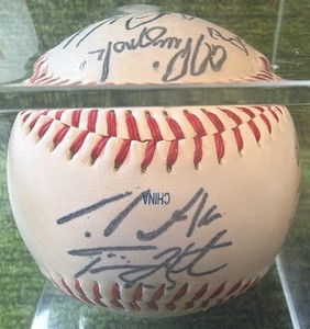 Minnesota Twins Signed Team Ball With A.J. Pierzynski- Tom Kelly-  OVER 15 AUTOGRAPHS