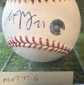 Matt Garza Autographed Sweet Spot Official Major League Baseball with COA in Display Case- Minnesota Twins #21