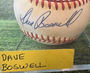 Dave Boswell Sweet Spot Autographed Official Major League Baseball in Display Case- Minnesota Twins Pitcher