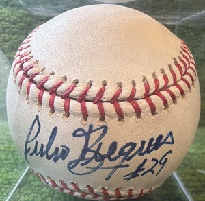 Julio Becquer #29 Minnesota Twins Legend Autographed Sweet Spot Official Rawling Major League Baseball