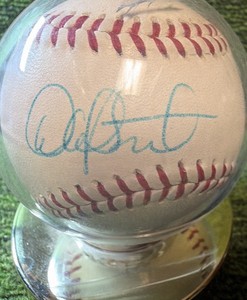 Autographed Dave Stewart Official American League Baseball In display Case (3x W.S. Champion Pitcher)