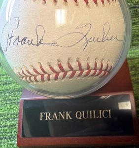 Frank Quilici Signed Official AL Baseball Minnesota Twins in Display Case with Name Plate